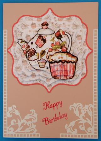 Cup of Tea and a Cupcake Fancy Pyramid Sheet by Suzi Cooper