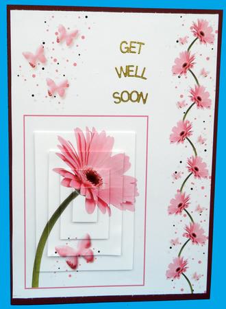 Pink Gerbera & Butterfly Wishes Pyramid by Suzi Cooper