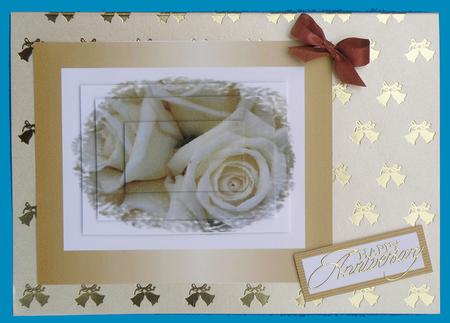Wedding or Anniversary White Rose Pyramid Stacker Design by Suzi Cooper