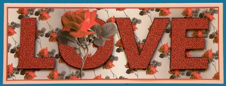 Love with Red Rose Large Dl 2 by Suzi Cooper