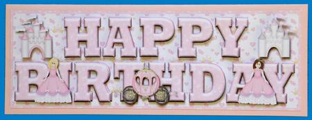 Pretty Princess Happy Birthday Large Dl Card Front by Suzi Cooper