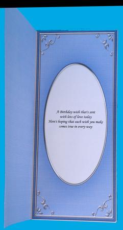 Dl 'silver Metallic Frame' Card Front or Insert by Suzi Cooper
