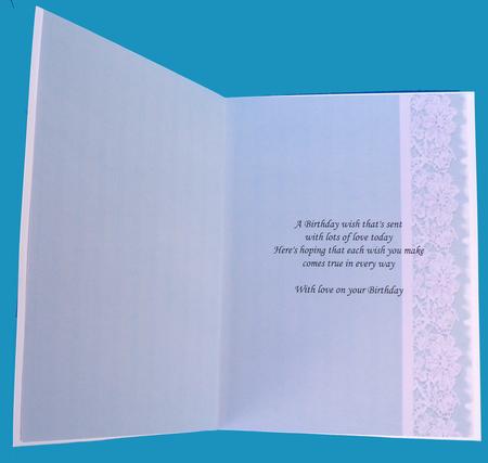 Pale Blue Lace Edge Vellum, Insert or Backing Paper by Suzi Cooper