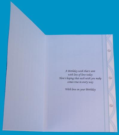 Baby Blue Lace Edge with Pearls Vellum Insert or Backing Pap by Suzi Cooper