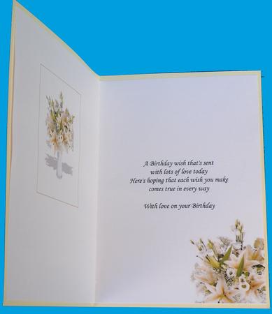 Peach Lilies Floral Corners Vellum or Insert by Suzi Cooper
