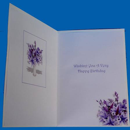 Lilac Lilies Floral Vellum or Insert - Wishing You a Very Ha by Suzi Cooper