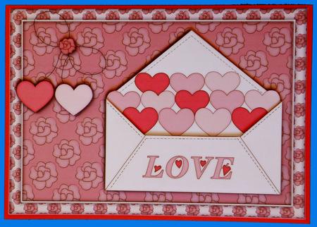 Love Letters Card Front with Decoupage by Suzi Cooper