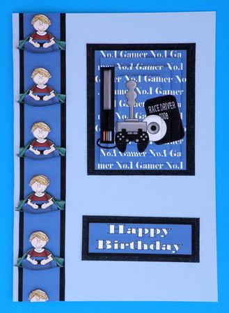 Boy Games Console Pyramid Sheet by Suzi Cooper