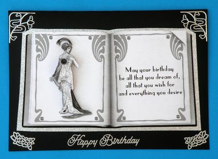 Elegant Art Deco Lady Book Sheet by Suzi Cooper