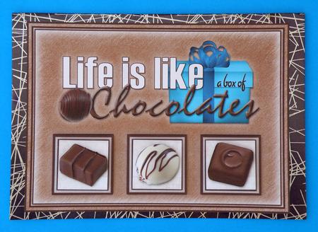 Life is Like a Box of Chocolates - Decoupage Card by Suzi Cooper