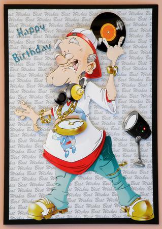 Old Dj Dude Decoupage Sheet. by Suzi Cooper
