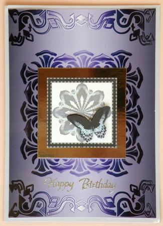 Art Deco Card Front in Lavender by Suzi Cooper