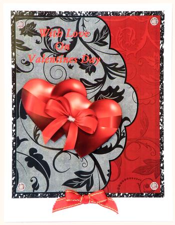 Black & Red Valentines Love Hearts by Suzi Cooper