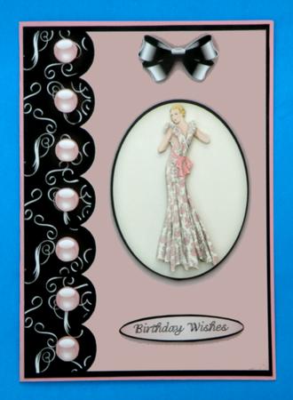Pretty in Pink A5 Step by Step Card Front by Suzi Cooper