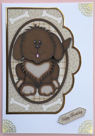 Scruff on a Scallop Edge Card by Suzi Cooper