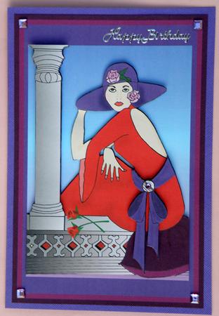 Art Deco Girl on Wall by Suzi Cooper