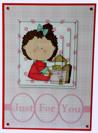 Just for You Sewing Card Front by Suzi Cooper