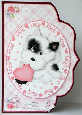 Puppy Love Fancy Edge with Decoupage by Suzi Cooper