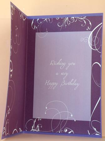 Swirl Insert Purple Birthday by Suzi Cooper