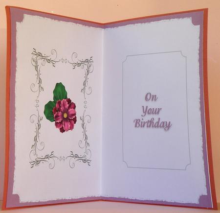 Birthday Floral Insert by Suzi Cooper