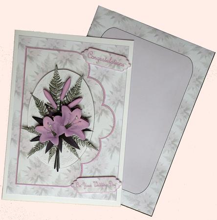 Lilac Floral Wedding Scallop Edge Card Kit by Suzi Cooper