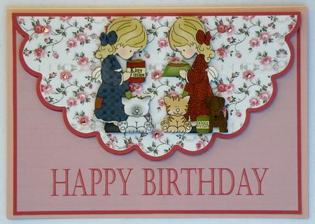 Birthday Animal Friends Scalloped Decoupage Topper by Suzi Cooper