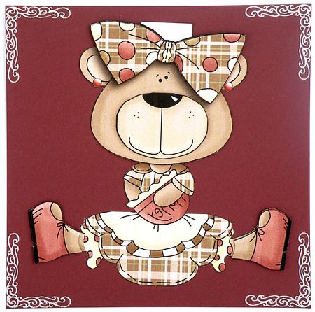 Country Honey Bear Flip-up Card 2 by Suzi Cooper