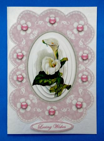 Lily 'n Lace Pyramid Card Front by Suzi Cooper