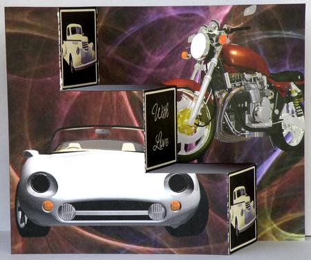Cars, Trucks and Bikes Tri Fold Steps by Suzi Cooper