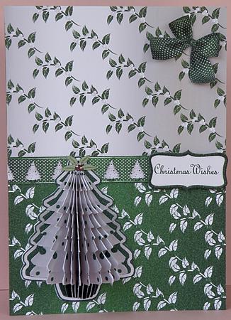 3D Tree Decoration in Green and White A4 Card Kit by Suzi Cooper