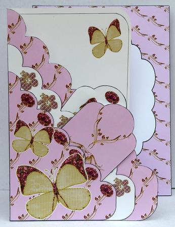 Jewelled Butterflies Scalloped Pocket Card Kit by Suzi Cooper