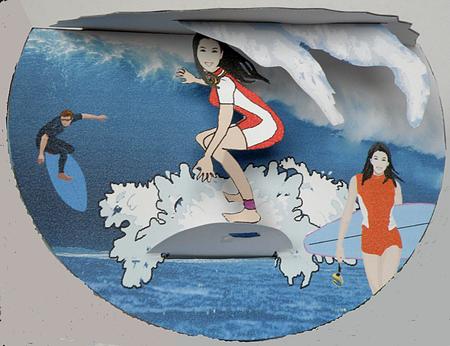 Surfer Girl Topnrock 3D Card Kit by Suzi Cooper