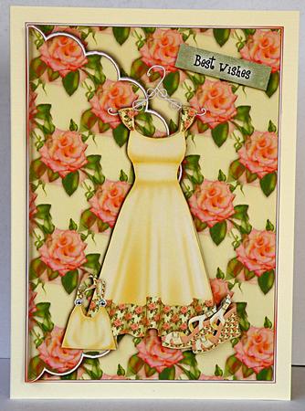 Summer Dress Set Scalloped Edge Card by Suzi Cooper