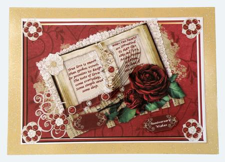 Anniversary Red Rose Heart Pyramid by Suzi Cooper