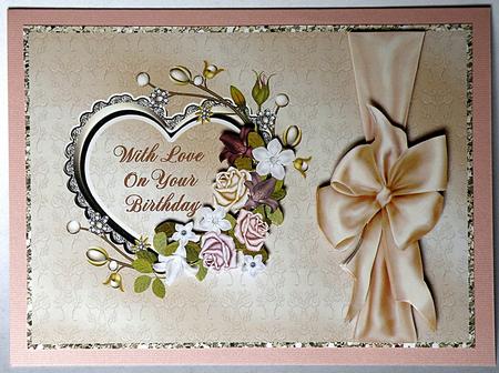 Heart Frame & Flowers - Birthday by Suzi Cooper