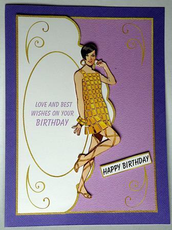 Birthday Girl Envelope Card with 3D by Suzi Cooper