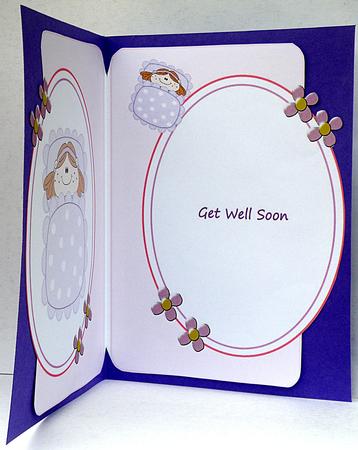 Get Well Soon Shaped Maggie Card Inserts by Suzi Cooper