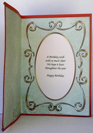 Swirly Frame with Oval Insert / Card Base 3 by Suzi Cooper