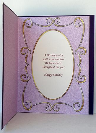 Swirly Frame with Oval Insert / Card Base 8 by Suzi Cooper