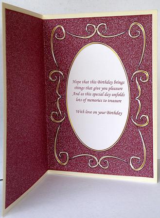 Swirly Frame with Oval Insert / Card Base 9 by Suzi Cooper