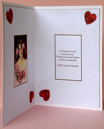 Red Hearts Card Insert by Suzi Cooper