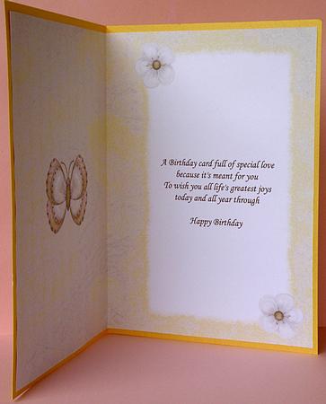 Yellow Flutterby Blossoms Insert by Suzi Cooper