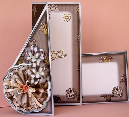 Fancy Floral Teardrop Card Kit in Cocoa by Suzi Cooper