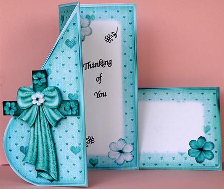 Silken Cross Teardop Card Kit in Tantalising Turquoise by Suzi Cooper