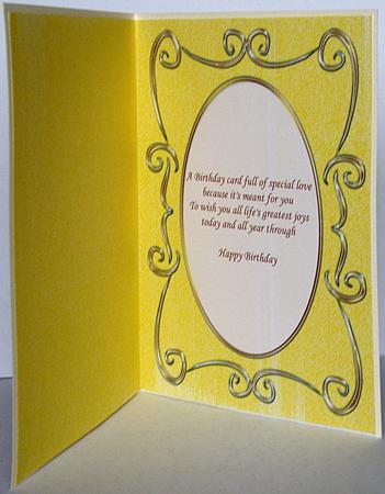 Swirly Frame with Oval Insert / Card Base 5 by Suzi Cooper