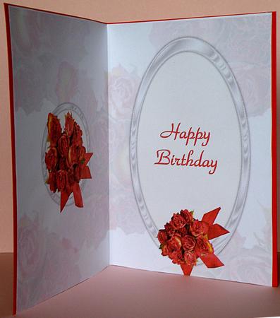 Roses Insert Happy Birthday by Suzi Cooper