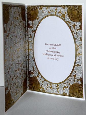 Gold Perfume 7x5in Half Lace Insert for Cards by Suzi Cooper