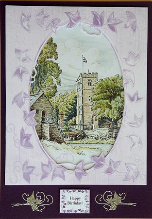 Crowcombe Village Somerset Frame Card Sentiments & Gift Tag by Suzi Cooper