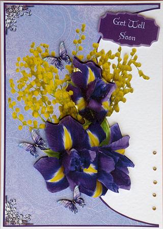 Florals and Butterflies Inverted with Decoupage by Suzi Cooper
