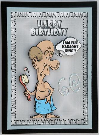 I Am the Karaoke King Step by Step Card by Suzi Cooper